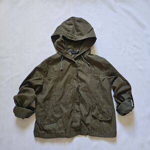 Brandy Melville Hailey Utility Jacket Olive Green Lightweight Military Style XS